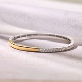 Contrast Zirconia Bangle