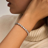 Round Zirconia Bracelet Silver