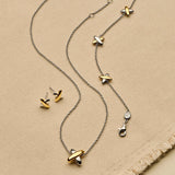Bicolor Cross Necklace