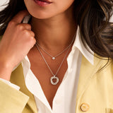 Zirconia Circle Necklace
