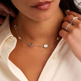 Pearl Cushion Charm Necklace