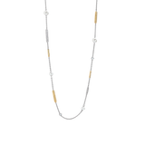 Structure Pearl Charm Necklace