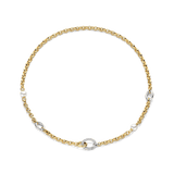 Connected Zirconia Pearl Necklace