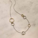 Connected Circle Charm Necklace