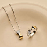 Twisted Zirconia Necklace