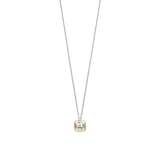 Grey Zirconia Cushion Necklace