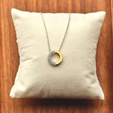 Contrast Zirconia Necklace