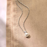 Zirconia Pearl Necklace