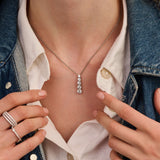 Vertical Zirconia Necklace