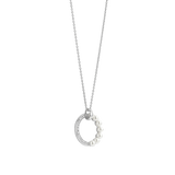Pearl Zirconia Circle Necklace