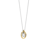 Contrast Crossover Circle Necklace