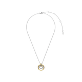 Contrast Crossover Circle Necklace