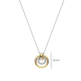 Contrast Crossover Circle Necklace