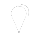 Zirconia Heart Necklace Silver