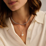 Icon Pearl Necklace Silver