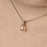Zirconia Pearl Necklace