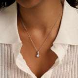 Classic Round Zirconia Necklace with pendant