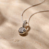 Classic Round Zirconia Necklace with pendant