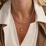 Classic Round Zirconia Necklace with pendant
