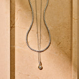 Classic Round Zirconia Necklace with pendant