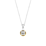 Classic Round Zirconia Necklace with pendant