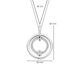 Zirconia Circle Necklace with pendant