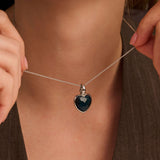 Blue Heart Necklace with pendant
