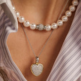 Zirconia Heart Necklace with pendant