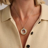 Structure Circle Necklace with pendant
