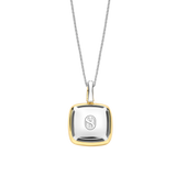 Blue Cushion Necklace with pendant