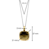 Khaki Cushion Necklace with pendant