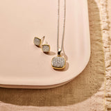 Zirconia Cushion Necklace with pendant