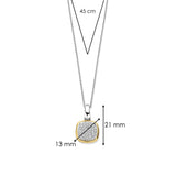 Zirconia Cushion Necklace with pendant