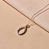 Classic Soft Oval Zirconia Necklace with pendant