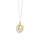 Sculptural Twisted Zirconia Necklace with pendant