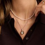 Grey Zirconia Cushion Necklace with pendant