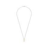 Necklace with Square Pearl pendant 11mm