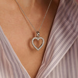 Zirconia Heart Necklace with pendant