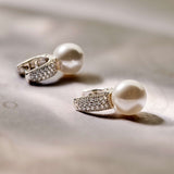 Zirconia Pearl Hoops