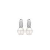 Zirconia Pearl Hoops