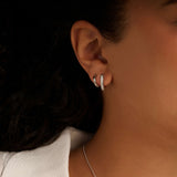 Tennis Small Oval Hoops 11mm