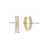 Tennis Small Oval Hoops 11mm