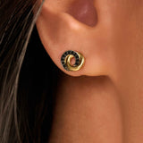 Forever Connected Black Zirconia Earrings