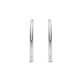 Classic Oversized Hoops Silver 35mm