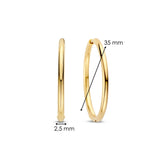 Classic Oversized Hoops Gold 35mm