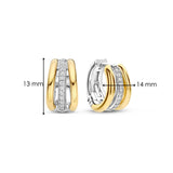 Vintage Zirconia Chain Hoops