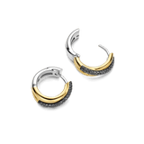 Black Zirconia Crossover Hoops