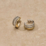 Structured Triple Band Zirconia Hoops