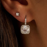 Classic Square Zirconia Hoops