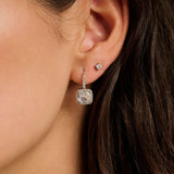 Classic Square Zirconia Hoops